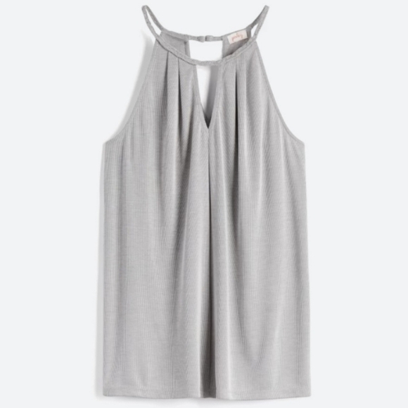 Pixley Tops - Pixley Georgio Braided Neckline Halter Knit Top Size - XS